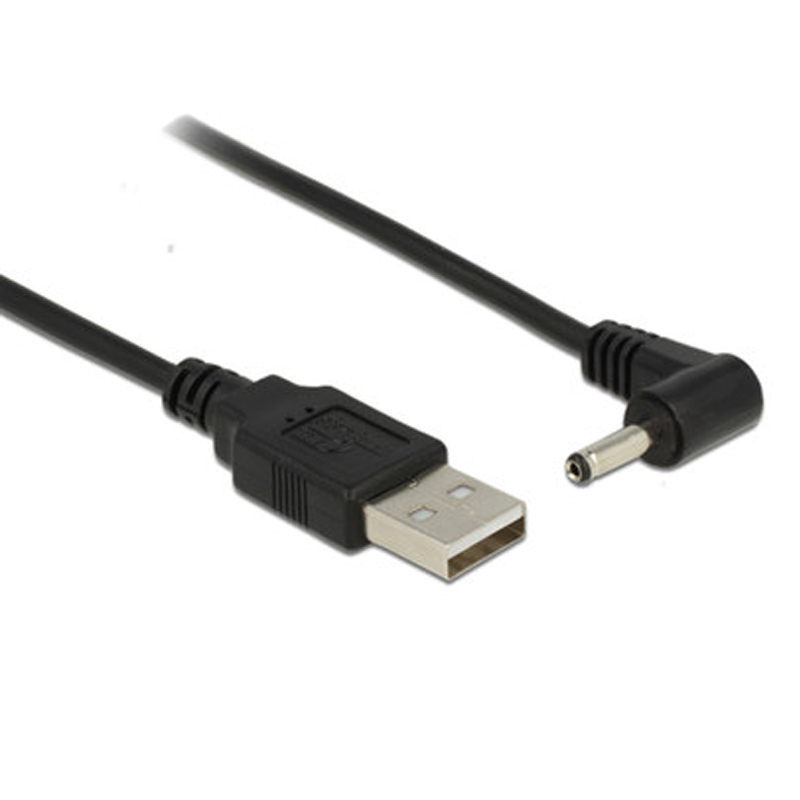 Cable Extension 3.5 - 블랙 엘보우 90 USB 남성-남성 DC