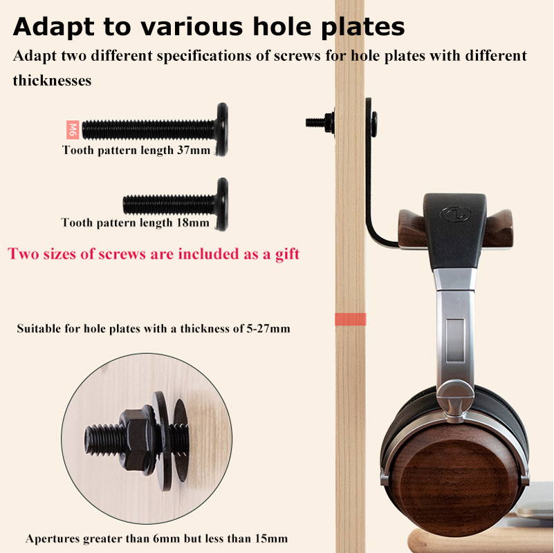 범용 헤드폰 스탠드 솔리드 월넛/너도밤 나무 + 알루미 - Headphone Stand Desk 리뷰 및 가격
