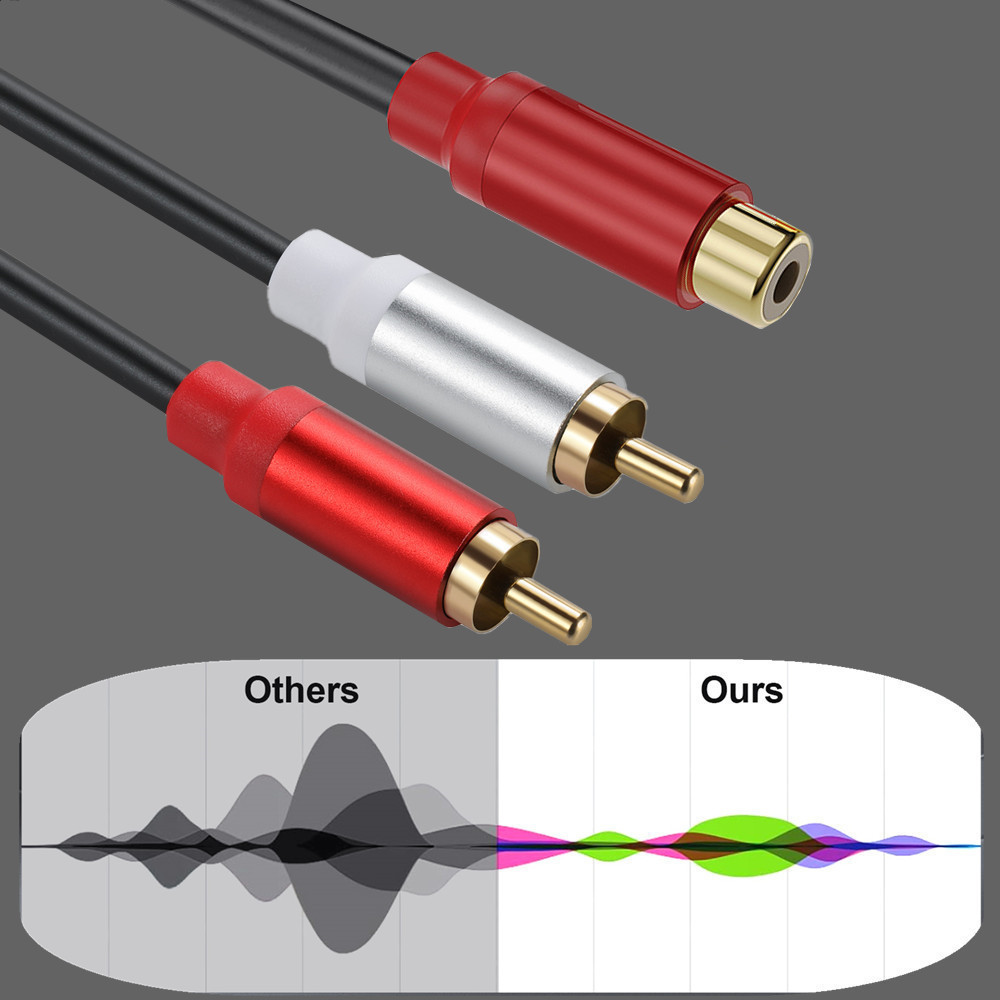 0.3m RCA 오디오 케이블 RCA 1 암-2 남성  - Audio Splitter Y 리뷰 및 가격