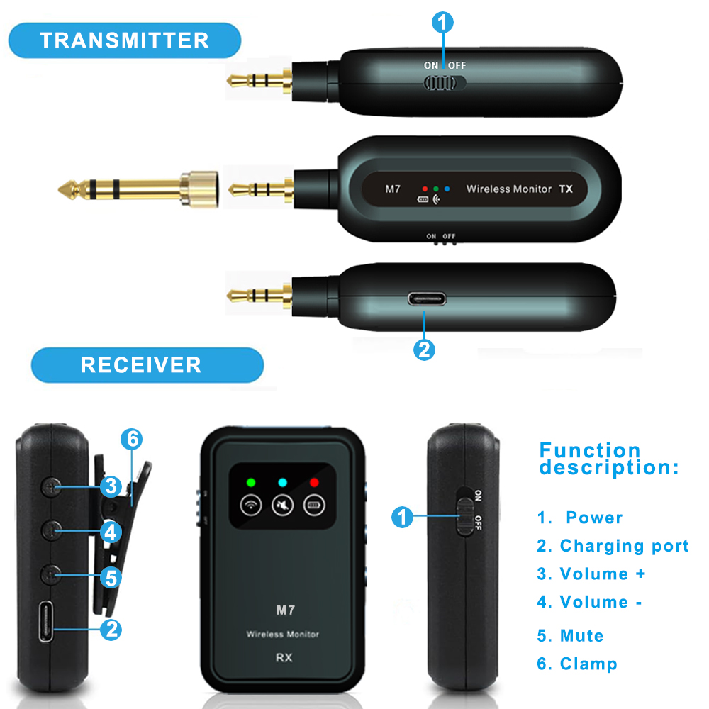 무선 인이어 모니터 시스템 2.4Ghz 무선 IEM 시 - In Ear Monitor Iem 리뷰 및 가격